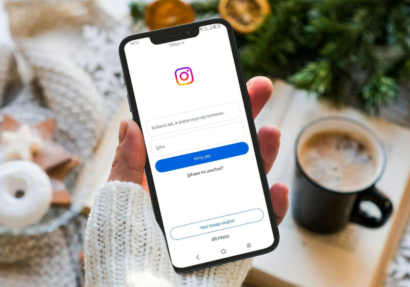 Instagram hesap açma giriş ekranı mobil